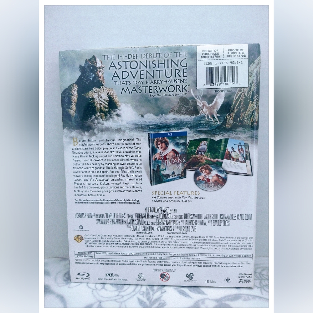 ⚔️ Clash Of the Titans (1981) ⚔️ Blu-ray Hardcover Digi-Book w/40 Page Booklet - Picture 2 of 3